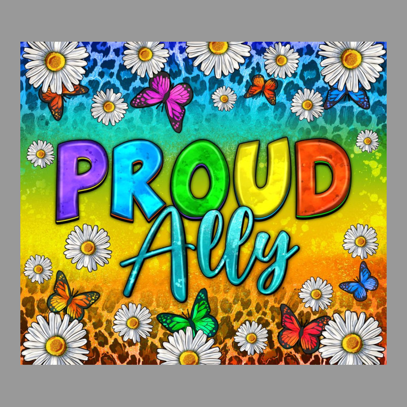 Lgbtq+ Proud Ally With Daisy Vintage Hoodie by NancyCooperArtShop | Teevron