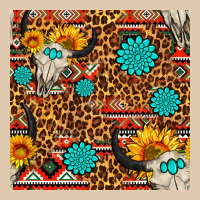Western Aztec Bull Skull Seamless Pattern Heavyweight Sweatshirt | Teevron