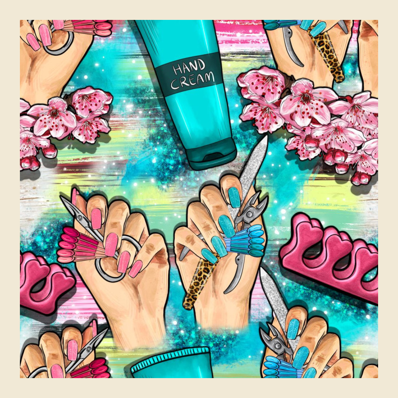 Hand Cream And Nail Tools With Serape And Glitter Seamless Pattern Bbs Ladies Tee by BundleAndBundleShop | Teevron