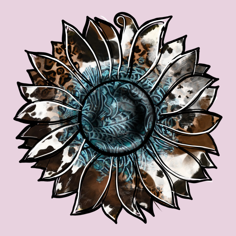 Cowhide Leopard And  Leather Sunflower Ladies Tee by RanaPortraitStore | Teevron