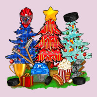 Christmas With Ice Hockey Trees Ladies Tee | Teevron