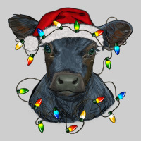 Christmas Baby Black Angus Calf With Lights Premium Tee | Teevron