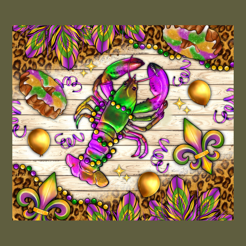 Mardi Gras With Crab Vintage Tee by NancyCooperArtShop | Teevron