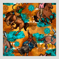 Cowboy Rodeo Seamless Pattern Zipper Hoodie | Teevron