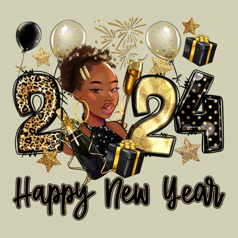 2024 Happy New Year Black Woman Heavy Core Tee by MaliasSmallBusiness | Teevron