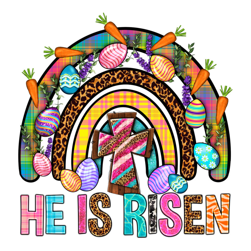 He Is Risen Rainbow Ladies Tee by BundleAndBundleShop | Teevron