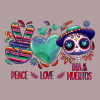 Peace Love Dia De Los Muertos Vintage Hoodie | Teevron