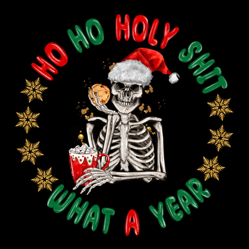 Ho Ho Holly Shit Skeleton Santa Heavy Core Tee by MaliasSmallBusiness | Teevron