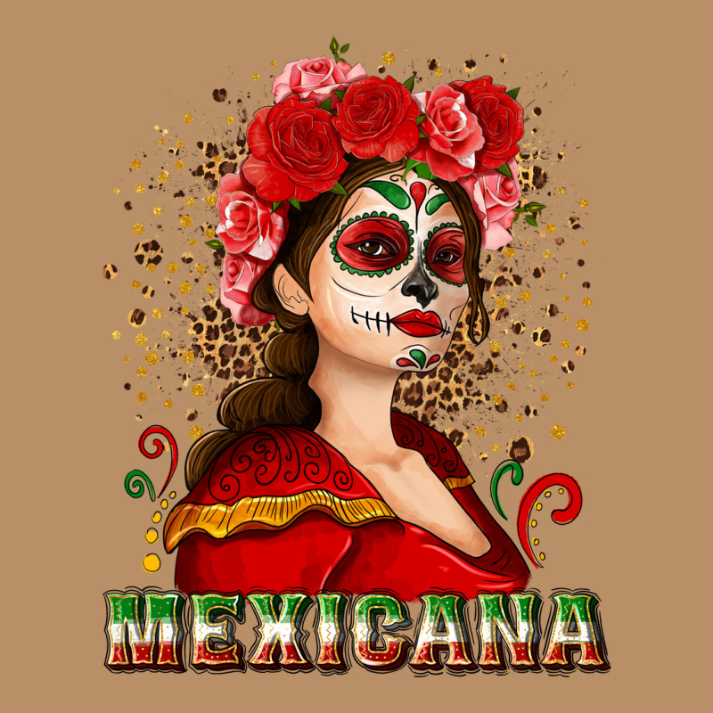 Sugar Skull Girl With Mexicana Vintage Hoodie by NancyCooperArtShop | Teevron