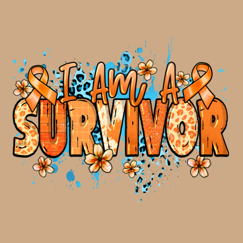 I Am A Survivor Orange Ribbon Kidney Cancer Vintage Hoodie by NancyCooperArtShop | Teevron