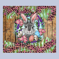 Easter Bunny With Floral Wreath And Leopard Long Sleeve Tee | Teevron