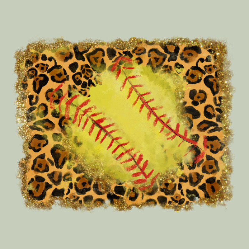 Watercolor Glitter Leopard Softball Background Ladies Tee by RanaPortraitStore | Teevron