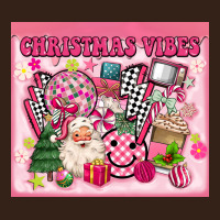 3d Retro Pink Christmas Vibes Heavy Core Tee | Teevron