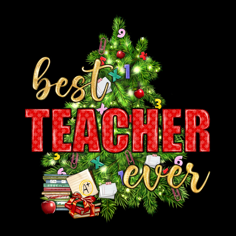 Best Teacher Ever With Christmas Tree Ladies Tee by BundleAndBundleShop | Teevron