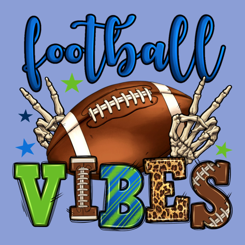 Football Vibes Green And Blue Long Sleeve Tee by HowdyJamesFarm | Teevron