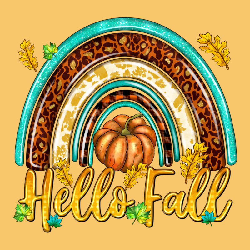 Hello Fall With Rainbow Vintage Hoodie by texasbilliewilder | Teevron