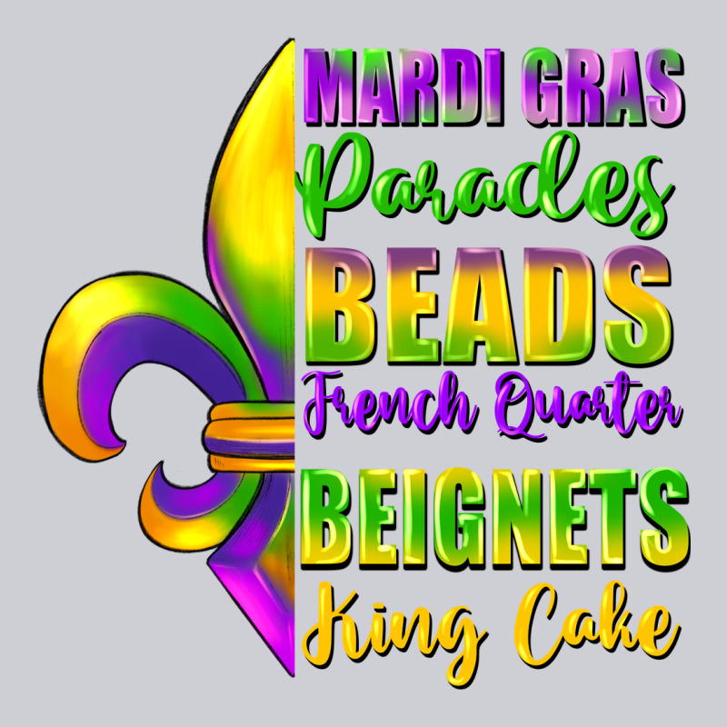 Mardi Gras Parades Beads Heavyweight Sweatshirt by FaDigitalArtStudio | Teevron
