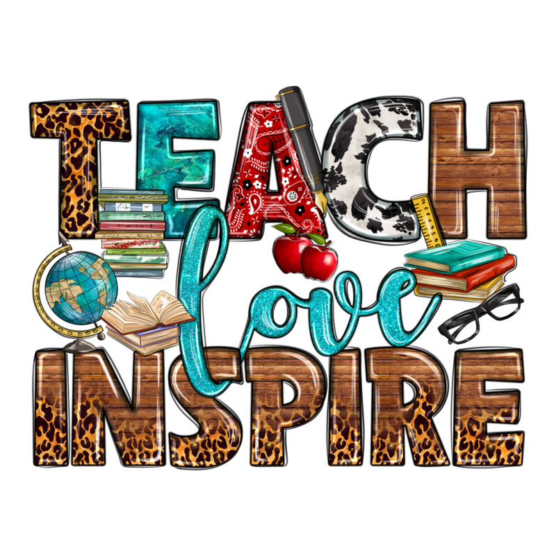 Teach Love Inspire With Leopard Premium Tee by BundleAndBundleShop | Teevron