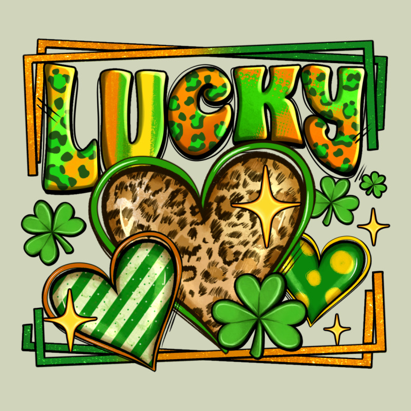 Lucky St Patricks Day Hearts Heavyweight Hoodie by LillyAllenDesigns | Teevron