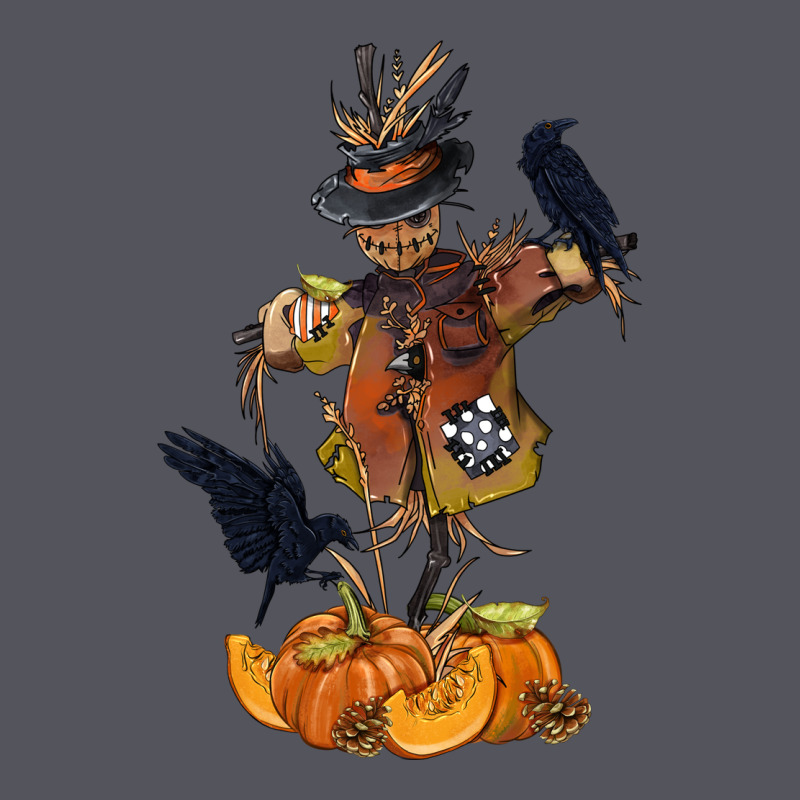 Scarecrow With Pumpkin Vintage Hoodie by texasbilliewilder | Teevron