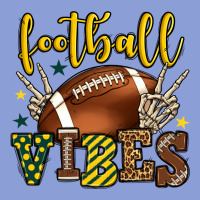 Football Vibes Yellow And Green Team Color Long Sleeve Tee | Teevron