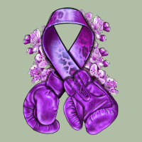Purple Ribbon With Boxing Gloves Urban Heavy Tee | Teevron