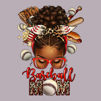 Baseball Mom Afro Messy Bun Vintage Tee | Teevron