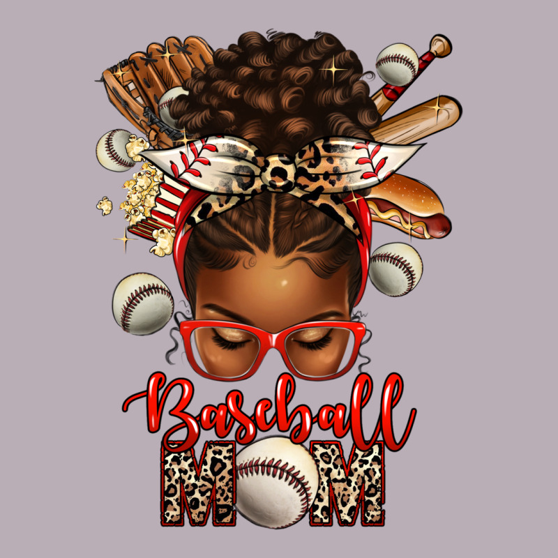 Baseball Mom Afro Messy Bun Vintage Tee by texasbilliewilder | Teevron