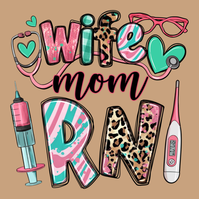 Wife Mom Rn Registered Nurse Vintage Tee by RanaPortraitStore | Teevron