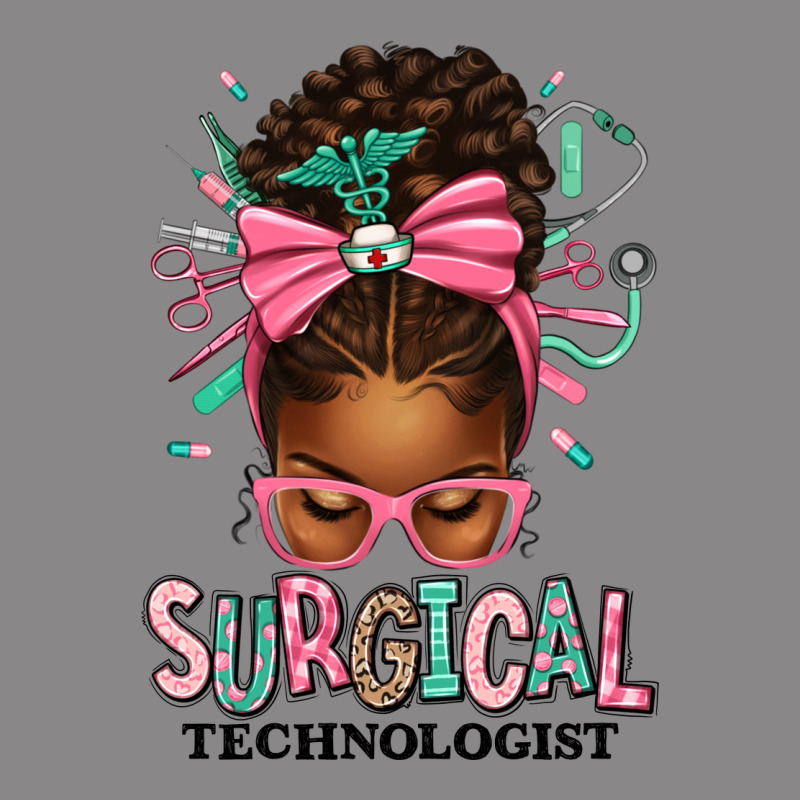 Surgical Technologist Afro Messy Bun Vintage Tee by texasbilliewilder | Teevron
