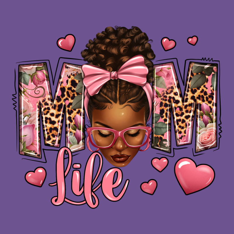Afro Messy Bun Mom Life Vintage Tee by texasbilliewilder | Teevron