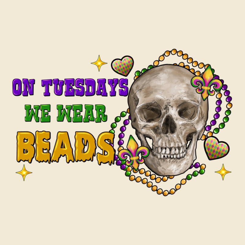On Tuesdays We Wear Beads Skull Premium Hoodie by FaDigitalArtStudio | Teevron