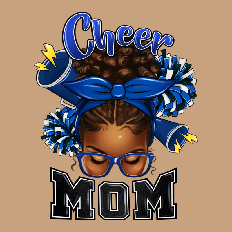 Cheer Mom Afro Messy Bun Vintage Tee by texasbilliewilder | Teevron