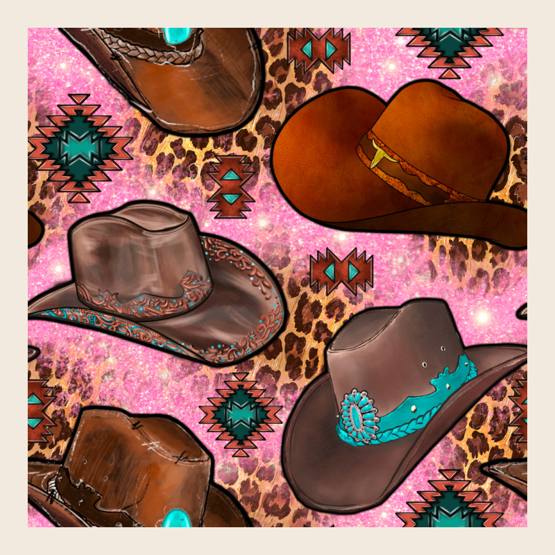Western Cowboy Hat Seamless Pattern Zipper Hoodie by BundleAndBundleShop | Teevron