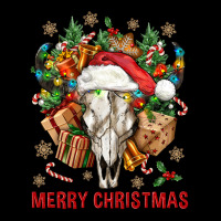 Merry Christmas With Bull Skull Ladies Tee | Teevron