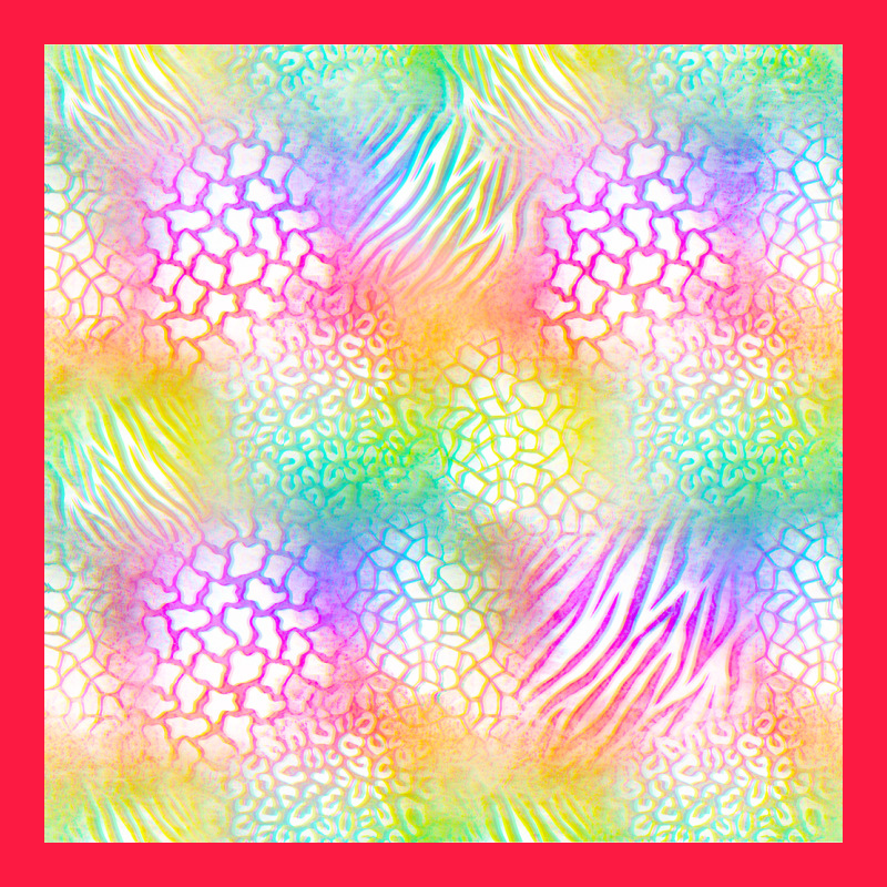 Neon Safari Seamless Pattern Zipper Hoodie by BundleAndBundleShop | Teevron