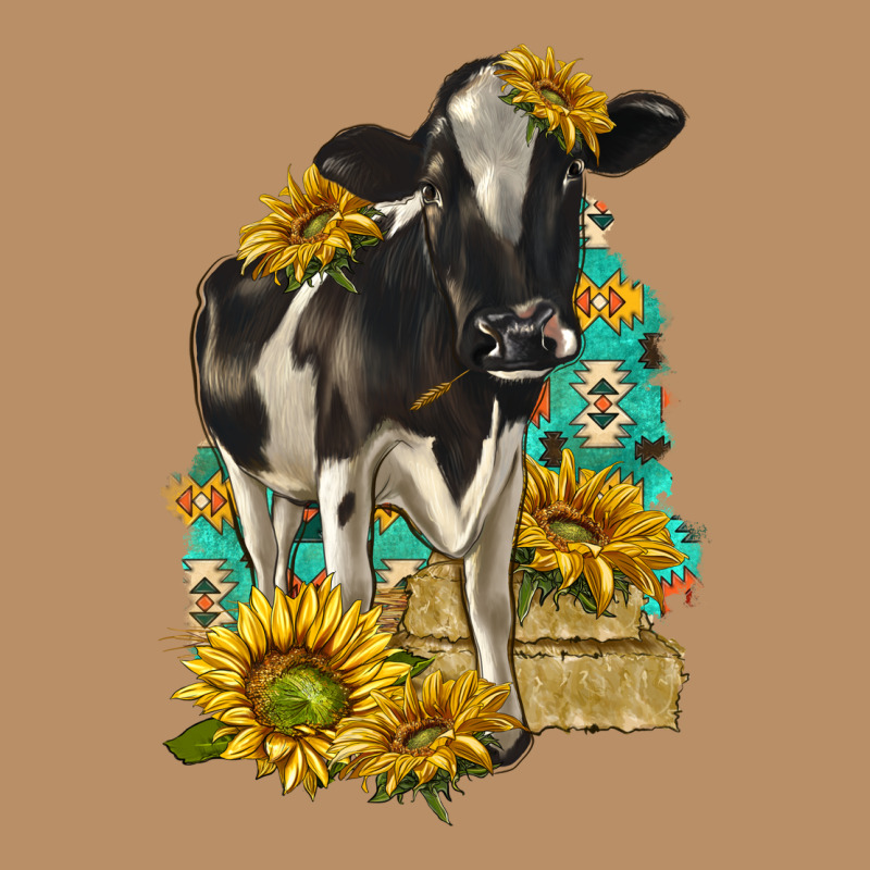 Sunflowers Cow Vintage Hoodie by texasbilliewilder | Teevron
