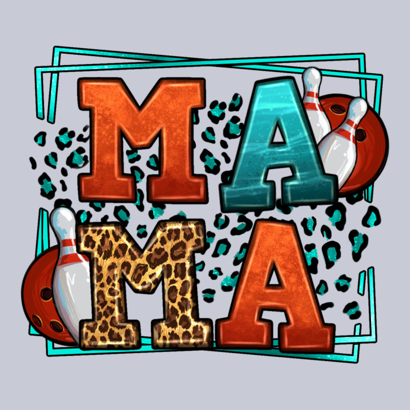 Bowling Mama Leopard Frame Mother's Day Heavyweight Hoodie by LillyAllenDesigns | Teevron