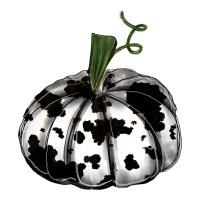 watercolor cowhide halloween pumpkin | Teevron