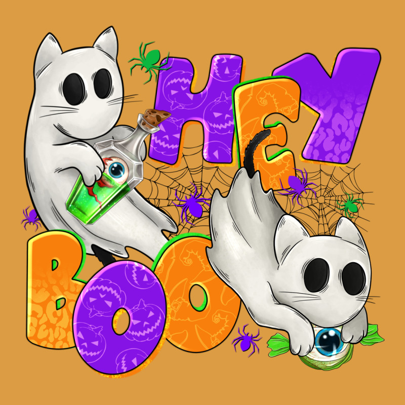 Hey Boo With Ghost Cats Urban Heavy Tee by texasbilliewilder | Teevron