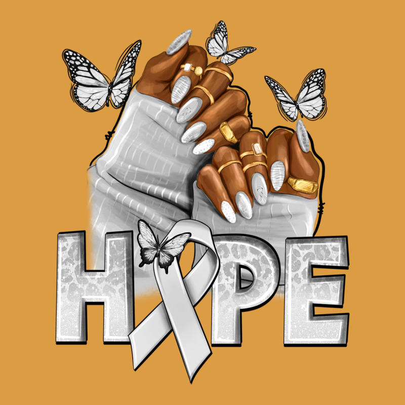 Hope White Ribbon Lung Cancer Nails Urban Heavy Tee by NancyCooperArtShop | Teevron