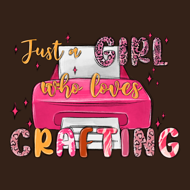 Just A Girl Who Loves Crafting Heavy Core Tee by MaliasSmallBusiness | Teevron
