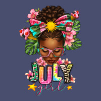 July Girl Afro Woman Summer Vintage Tee | Teevron