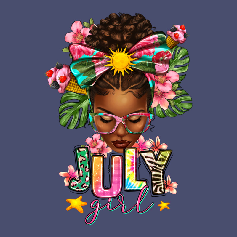 July Girl Afro Woman Summer Vintage Tee by texasbilliewilder | Teevron