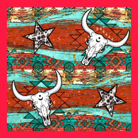 Western Aztec Bull Skull Stars Seamless Pattern Zipper Hoodie | Teevron