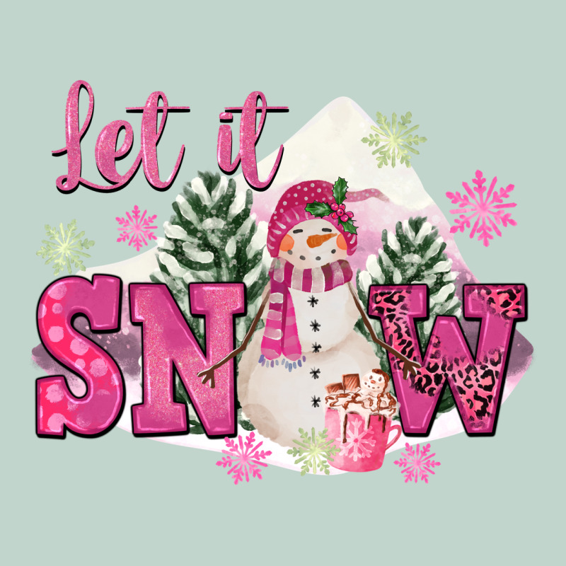 Let It Snow Pink Christmas Zipper Hoodie by FaDigitalArtStudio | Teevron