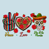 Peace Love Dia De Los Muertos Ladies Tee | Teevron