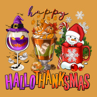 Happy Hallothanksmas Wine Glass And Coffee Urban Heavy Tee | Teevron