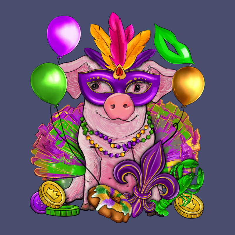 Mardi Gras Pig Vintage Tee by NancyCooperArtShop | Teevron