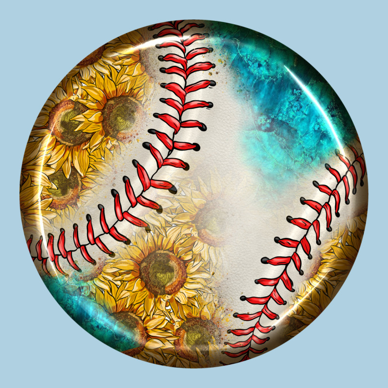 Baseball With Sunflower Round Earrings Premium Hoodie by BundleAndBundleShop | Teevron